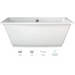 Jacuzzi Fiore 65.5" Soaking Freestanding Bathtub with Center Drain - Luxe Vanity & Tub