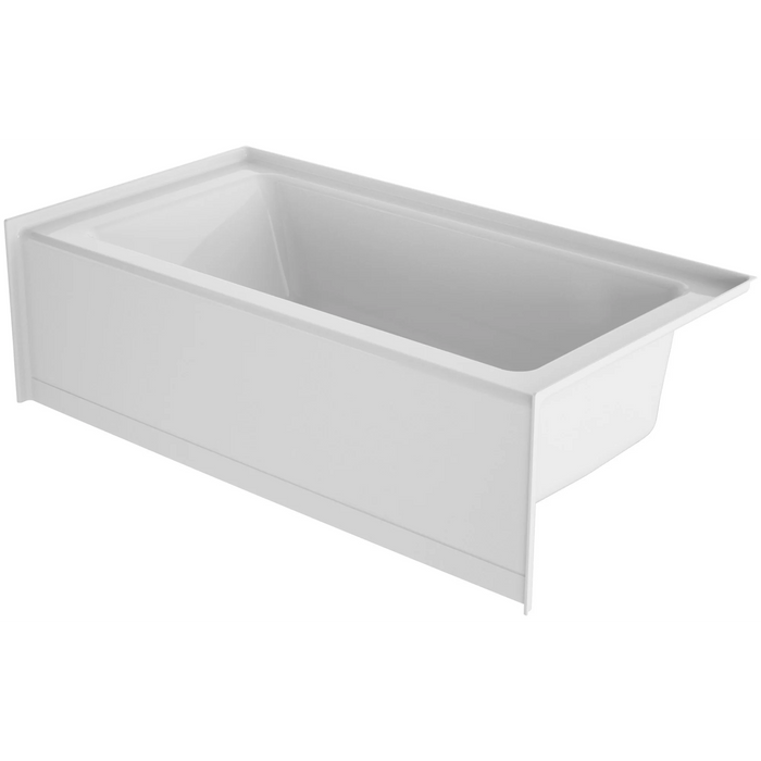 Jacuzzi Signature 60" Three Wall Alcove Acrylic Soaking Tub with Right Drain and Overflow - White - Luxe Vanity & Tub