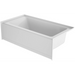 Jacuzzi Signature 60" Three Wall Alcove Acrylic Soaking Tub with Right Drain and Overflow - White - Luxe Vanity & Tub