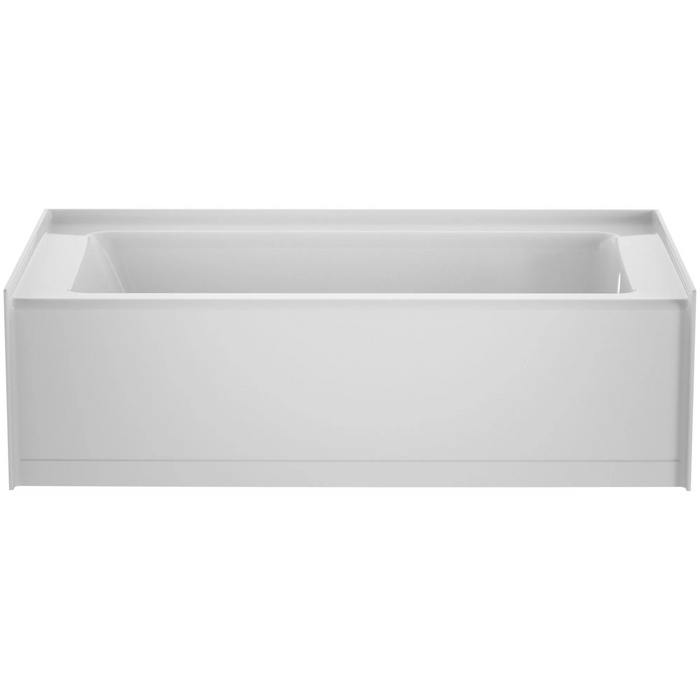 Jacuzzi Signature 60" Three Wall Alcove Acrylic Soaking Tub with Right Drain and Overflow - White - Luxe Vanity & Tub