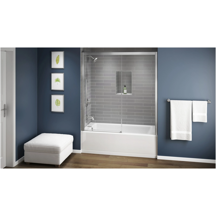 Jacuzzi Signature 60" Three Wall Alcove Acrylic Soaking Tub with Right Drain and Overflow - White - Luxe Vanity & Tub