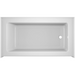 Jacuzzi Signature 60" Three Wall Alcove Acrylic Soaking Tub with Right Drain and Overflow - White - Luxe Vanity & Tub