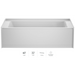 Jacuzzi Signature 60" Three Wall Alcove Acrylic Soaking Tub with Right Drain and Overflow - White - Luxe Vanity & Tub