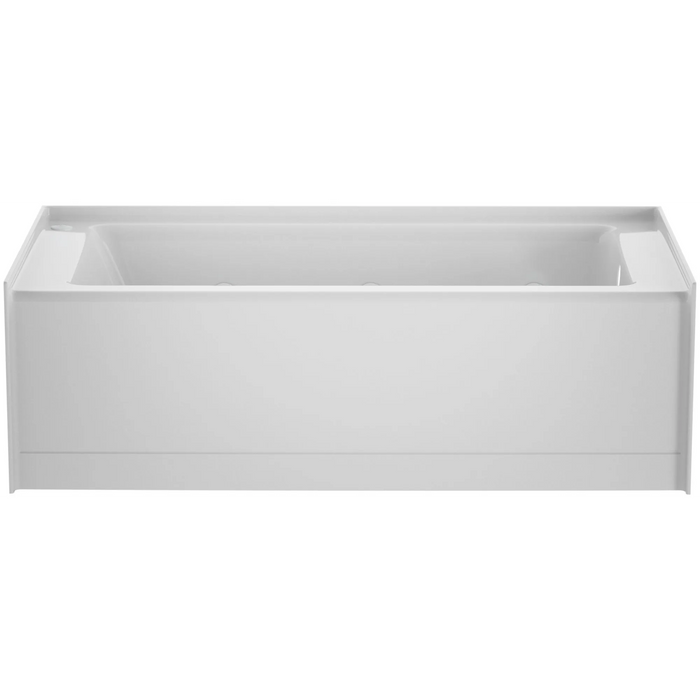 Jacuzzi Signature 60" Three Wall Alcove Acrylic Air / Whirlpool Tub with Right Drain and Overflow - White - Luxe Vanity & Tub