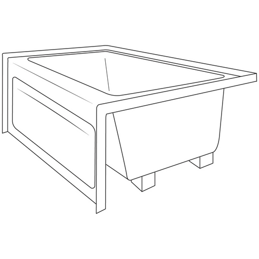 Jacuzzi Signature 72" Acrylic Soaking Bathtub for Alcove Installation with Reversible Drain - White - Luxe Vanity & Tub