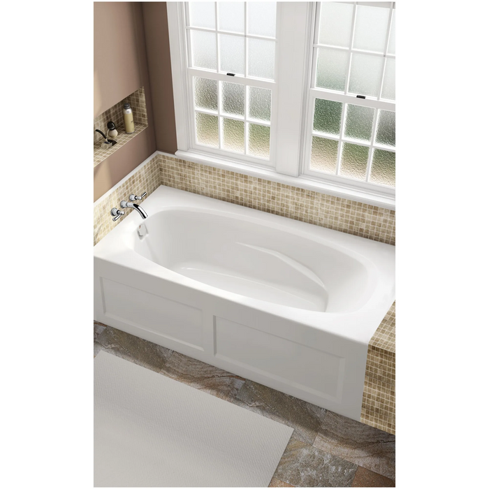 Jacuzzi Signature 72" Acrylic Soaking Bathtub for Alcove Installation with Right Drain - White - Luxe Vanity & Tub