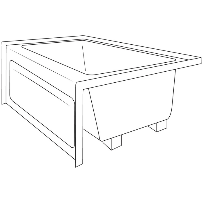 Jacuzzi Signature 72" Acrylic Soaking Bathtub for Alcove Installation with Right Drain - White - Luxe Vanity & Tub