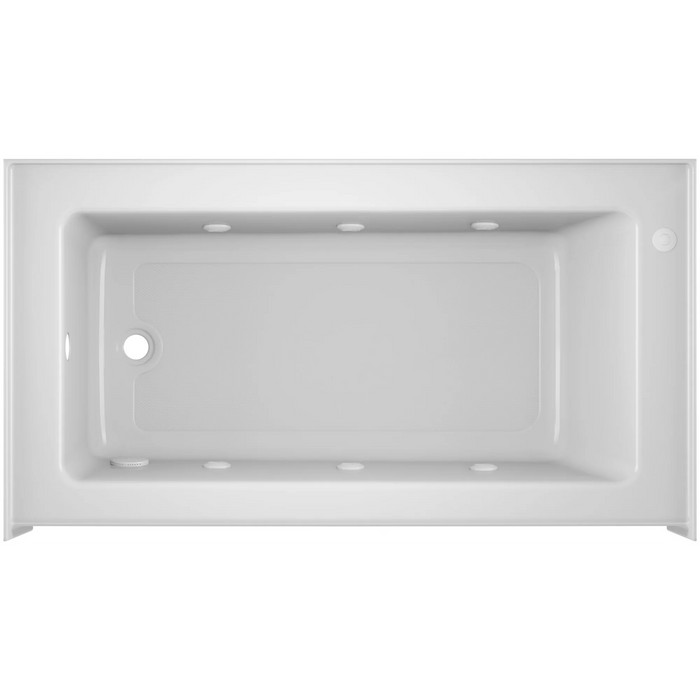 Jacuzzi Signature 60" Three Wall Alcove Acrylic Air / Whirlpool Tub with Left Drain and Overflow - White - Luxe Vanity & Tub