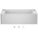 Jacuzzi Signature 60" Three Wall Alcove Acrylic Air / Whirlpool Tub with Left Drain and Overflow - White - Luxe Vanity & Tub