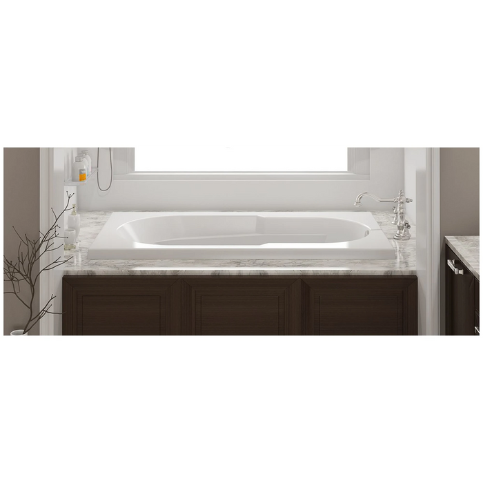 Jacuzzi Signature 60" Drop In Whirlpool Bathtub with 6 Jets, Air Controls, Left Drain and Right Pump - White - Luxe Vanity & Tub