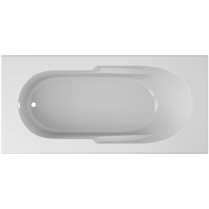 Jacuzzi Signature 72" Soaking Drop In Bathtub with Reversible Drain and Slip Resistant Base - White - Luxe Vanity & Tub