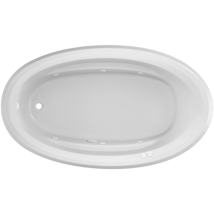 Jacuzzi 72" x 42" Signature Drop In Whirlpool Bathtub with 6 Jets, Air Controls, Left Drain and Right Pump - White - Luxe Vanity & Tub