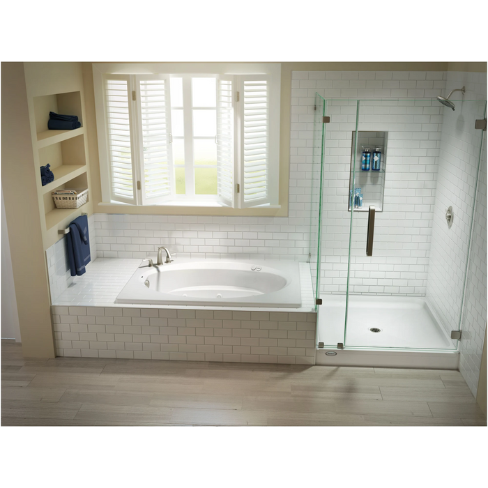 Jacuzzi 60" x 42" Signature Drop In Soaking Bathtub with Universal Drain - White - Luxe Vanity & Tub