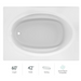 Jacuzzi 60" x 42" Signature Drop In Soaking Bathtub with Universal Drain - White - Luxe Vanity & Tub