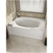 60" x 42" Soaker Alcove Bathtub with Left Drain in White - Luxe Vanity & Tub