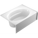 Jacuzzi 60" x 42" Signature Three Wall Alcove Soaking Bathtub with Right Drain, Tiling Flange, and Skirt - White - Luxe Vanity & Tub