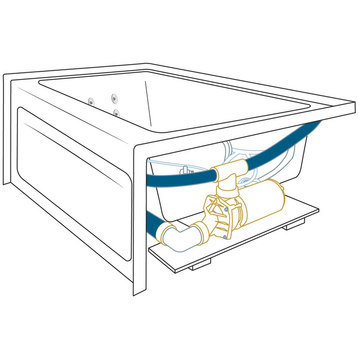 Jacuzzi 60" x 42" Signature Three Wall Alcove Whirlpool Bathtub with 6 Jets, Air Controls, Tiling Flange, Skirt, Right Drain, and Left Pump - White - Luxe Vanity & Tub