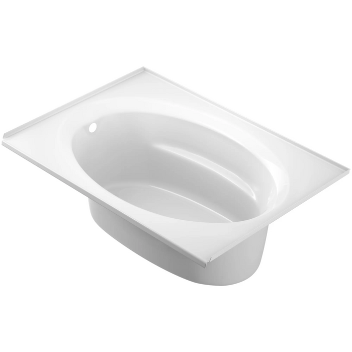 Jacuzzi 60" x 42" Signature Drop In Soaking Bathtub with Tiling Flange, and Left Drain - White - Luxe Vanity & Tub