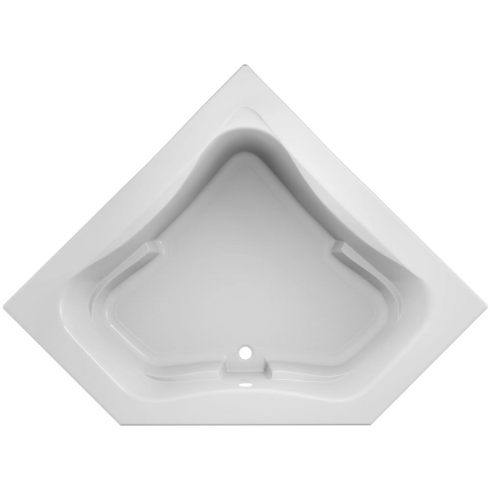 60" x 60" Soaker Drop-In Bathtub with Center Drain in White - Luxe Vanity & Tub