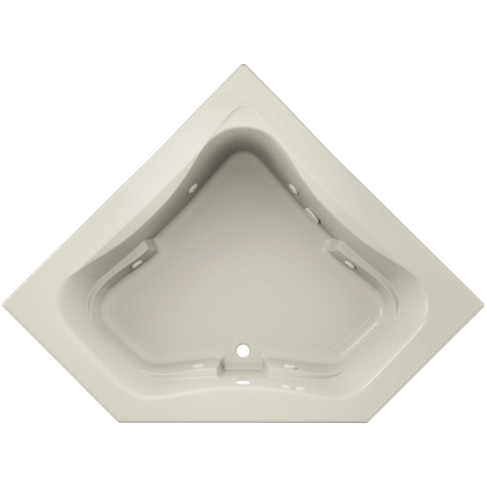 60" x 60" in. Whirlpool Corner Bathtub in White - Luxe Vanity & Tub