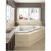 Jacuzzi Signature 60" Corner Soaking Bathtub with Tiling Flange, Center Drain - White - Luxe Vanity & Tub