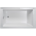 Linea 60" x 36" Acrylic Soaking Bathtub for Three Wall Alcove Installation with Left Drain - Luxe Vanity & Tub