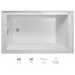 Linea 60" x 36" Acrylic Soaking Bathtub for Three Wall Alcove Installation with Left Drain - Luxe Vanity & Tub