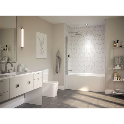 Linea 60" Three Wall Alcove Acrylic Soaking Tub with Right Drain - Luxe Vanity & Tub