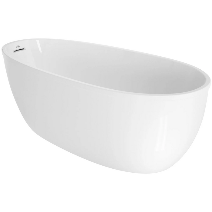 Signature 67" Free Standing Acrylic Soaking Tub with Reversible Drain, Drain Assembly and Overflow - Luxe Vanity & Tub