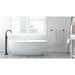 Signature 67" Free Standing Acrylic Soaking Tub with Reversible Drain, Drain Assembly and Overflow - Luxe Vanity & Tub