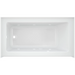 Jacuzzi Signature 60" Three Wall Alcove Acrylic Whirlpool Tub with Left Drain and Overflow - White - Luxe Vanity & Tub