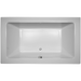 Jacuzzi 66" x 36" Sia Drop In Soaking Bathtub with Center Drain - White - Luxe Vanity & Tub