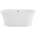 Serafina 59" Free Standing Acrylic Tub with Center Drain, Drain Assembly, and Overflow - Luxe Vanity & Tub