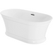 Serafina 59" Free Standing Acrylic Tub with Center Drain, Drain Assembly, and Overflow - Luxe Vanity & Tub