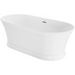 Serafina 67" Free Standing Acrylic Tub with Center Drain, Drain Assembly, and Overflow - Luxe Vanity & Tub