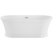 Serafina 67" Free Standing Acrylic Tub with Center Drain, Drain Assembly, and Overflow - Luxe Vanity & Tub