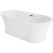 Serafina 67" Free Standing Acrylic Tub with Center Drain, Drain Assembly, and Overflow - Luxe Vanity & Tub