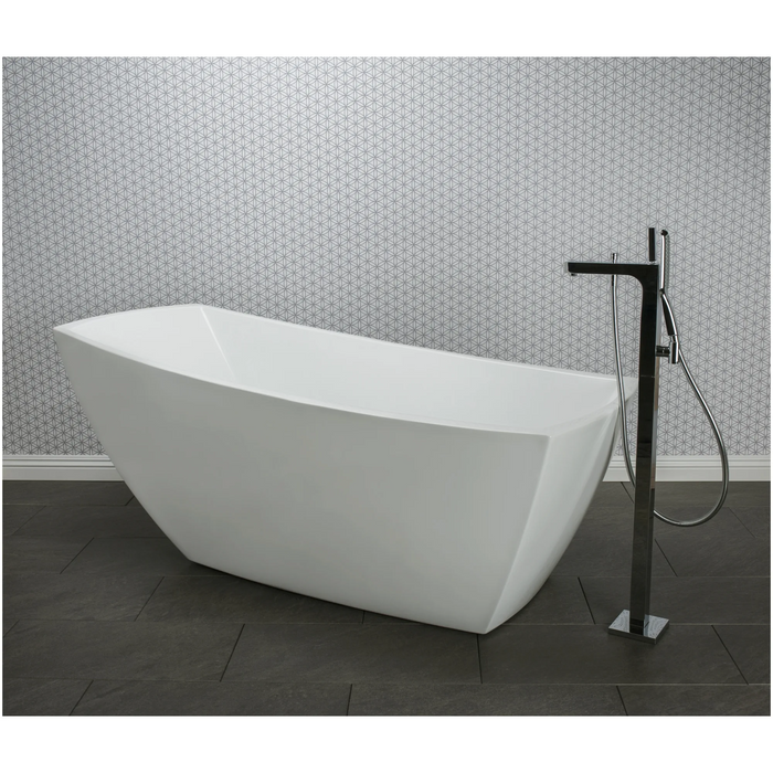 Jacuzzi Stella 67" Soaking Freestanding Bathtub with Reversible Drain - Luxe Vanity & Tub