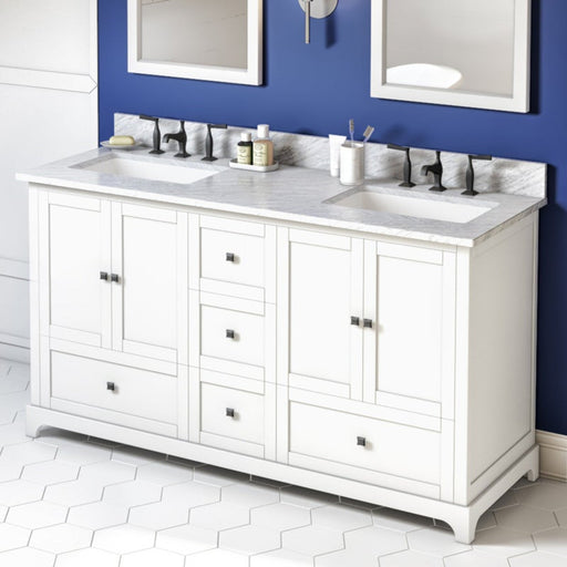 Jeffrey Alexander Addington 60-inch Double Bathroom Vanity Set With Top In Grey From Home Luxury USA