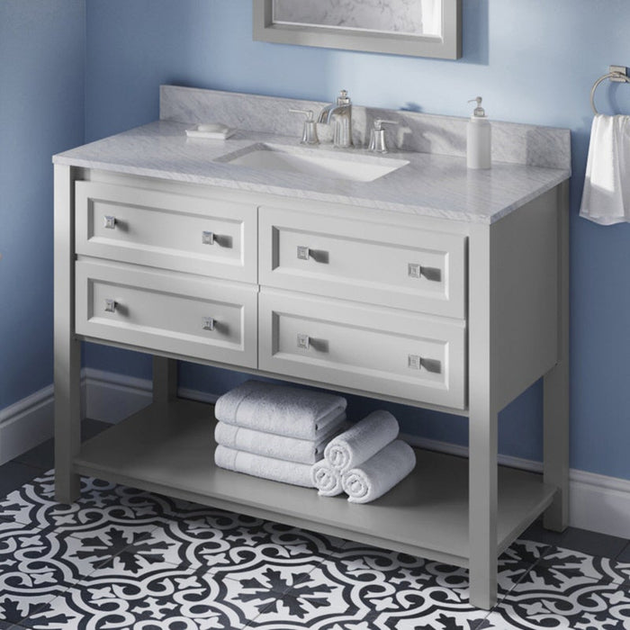 Jeffrey Alexander Adler 48-inch Single Bathroom Vanity Set With Top In White From Home Luxury USA