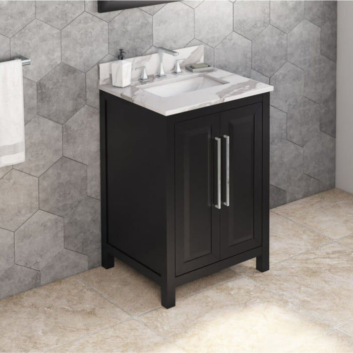 Jeffrey Alexander Cade 24-inch Single Bathroom Vanity Set With Top In Black From Home Luxury USA