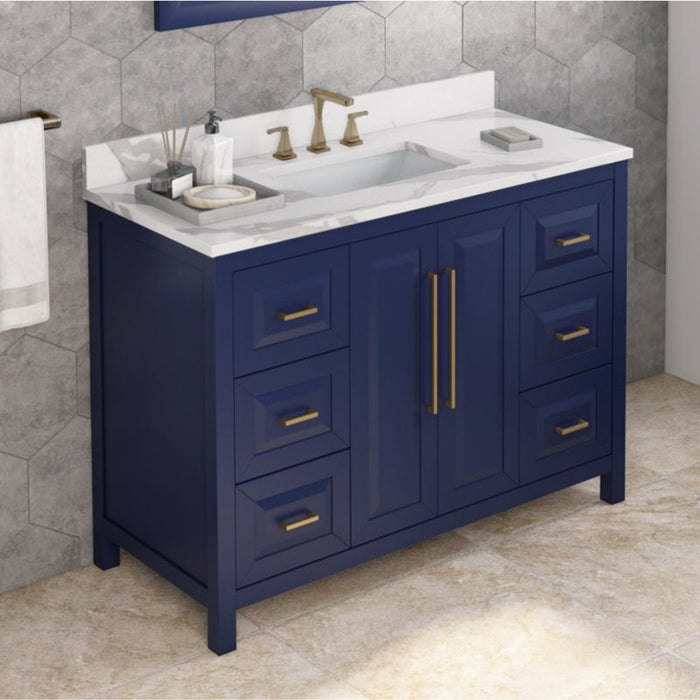 Jeffrey Alexander Cade 48-inch Single Bathroom Vanity Set With Top In Grey From Home Luxury USA