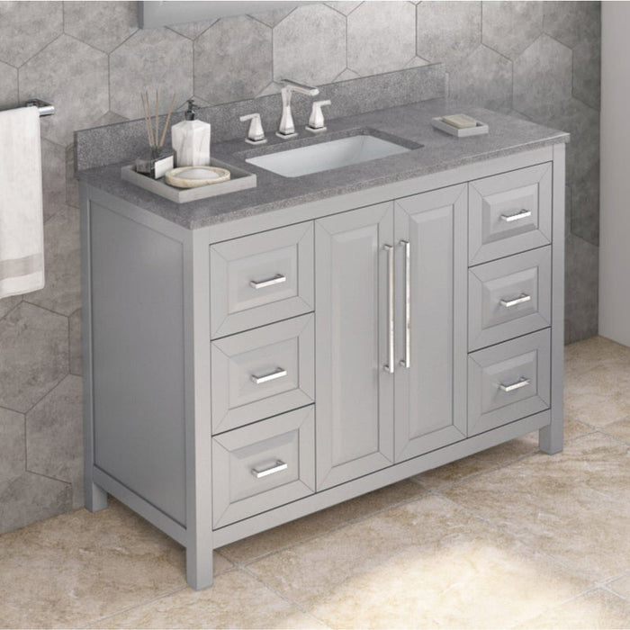 Jeffrey Alexander Cade 48-inch Single Bathroom Vanity Set With Top In White From Home Luxury USA