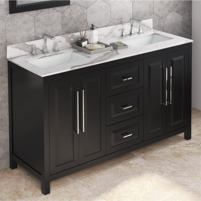 Jeffrey Alexander Cade 60-inch Double Bathroom Vanity Set With Top In Grey From Home Luxury USA