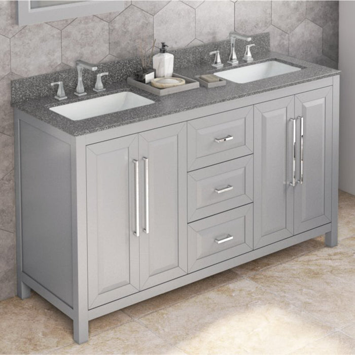 Jeffrey Alexander Cade 60-inch Double Bathroom Vanity Set With Top In White From Home Luxury USA