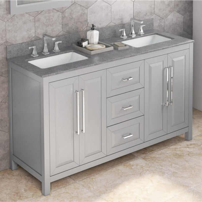 Jeffrey Alexander Cade 60-inch Double Bathroom Vanity Set With Top In White From Home Luxury USA