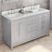 Jeffrey Alexander Cade 60-inch Double Bathroom Vanity Set With Top In White From Home Luxury USA