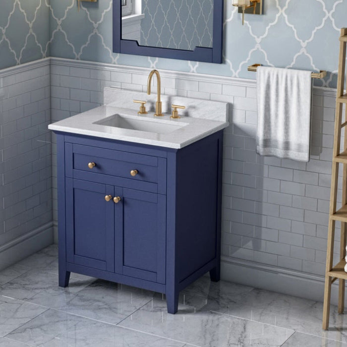 Jeffrey Alexander Chatham 30-inch Bathroom Vanity with Top - Luxe Vanity & Tub