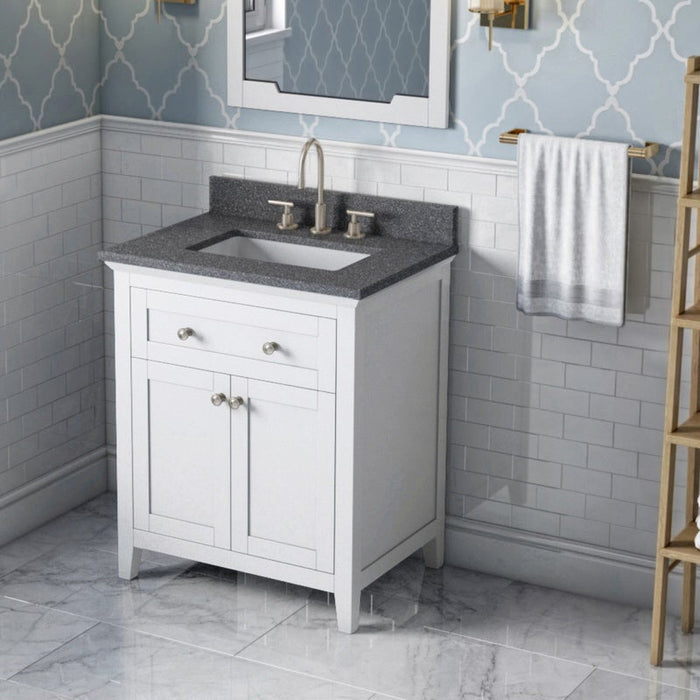 Jeffrey Alexander Chatham 30-inch Bathroom Vanity With Top In Grey From Home Luxury USA