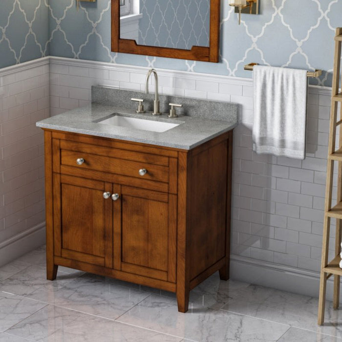 Jeffrey Alexander Chatham 36-inch Bathroom Vanity With Top In Brown From Home Luxury USA